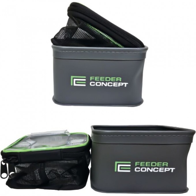 Емкость для прикормки и насадки FEEDER CONCEPT Eva 2 ZIP Box Set FC18180-11ECGB Емкость для прикормки и насадки FEEDER CONCEPT Eva 2 ZIP Box Set FC18180-11ECGB