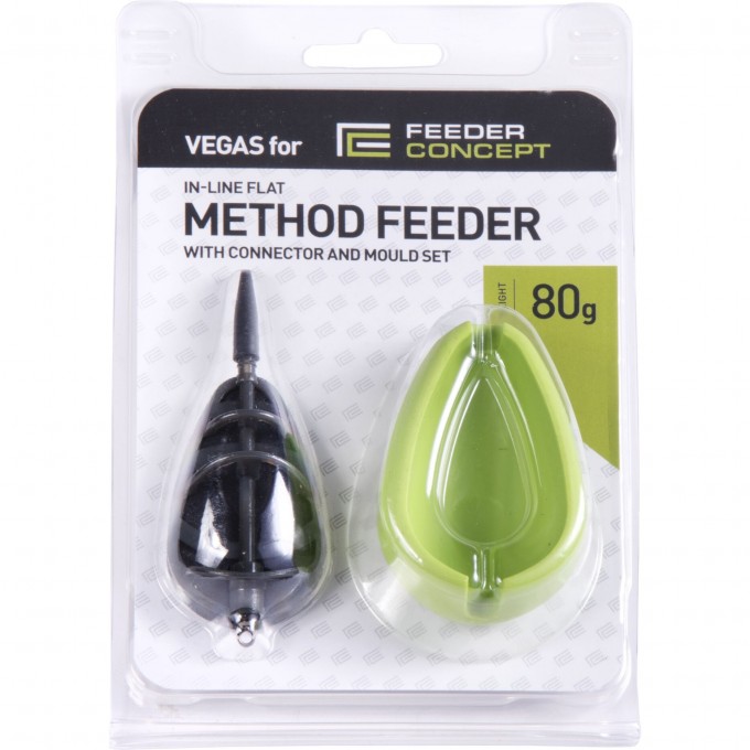 Кормушка фидерная FEEDER CONCEPT Vegas Flat METHOD 80г и уплотнитель 7009-081 Кормушка фидерная FEEDER CONCEPT Vegas Flat METHOD 80г и уплотнитель 7009-081