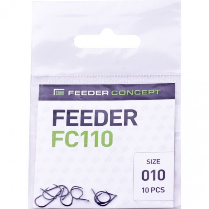Крючки FEEDER CONCEPT Feeder серия FC110 №10, уп. 10шт FC110-010 Крючки FEEDER CONCEPT Feeder серия FC110 №10, уп. 10шт FC110-010