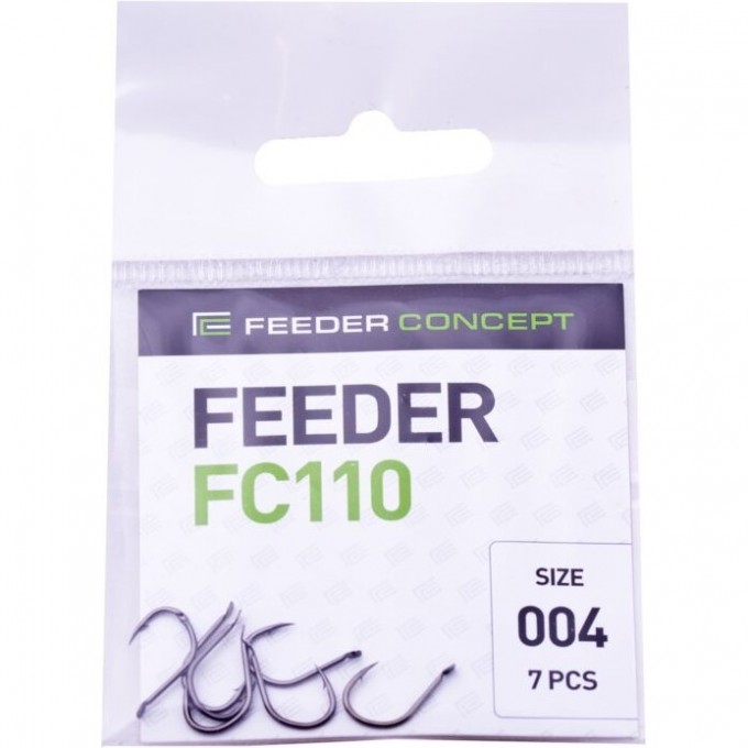 Крючки FEEDER CONCEPT Feeder серия FC110 №4, уп. 7шт FC110-004 Крючки FEEDER CONCEPT Feeder серия FC110 №4, уп. 7шт FC110-004