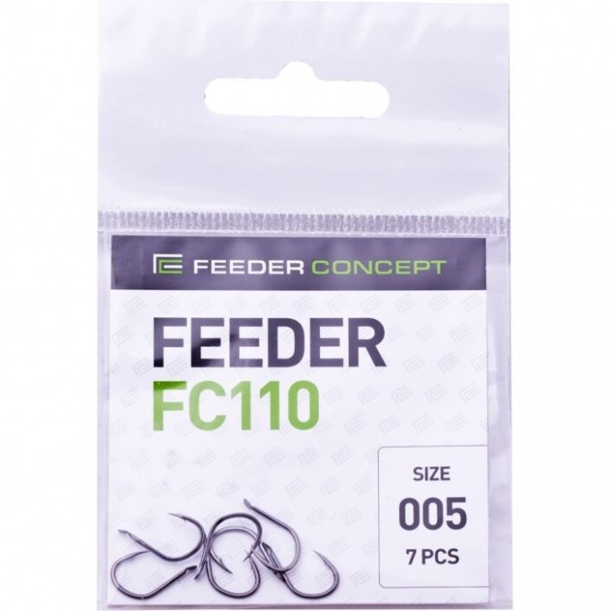 Крючки FEEDER CONCEPT Feeder серия FC110 №5, уп. 7шт FC110-005 Крючки FEEDER CONCEPT Feeder серия FC110 №5, уп. 7шт FC110-005