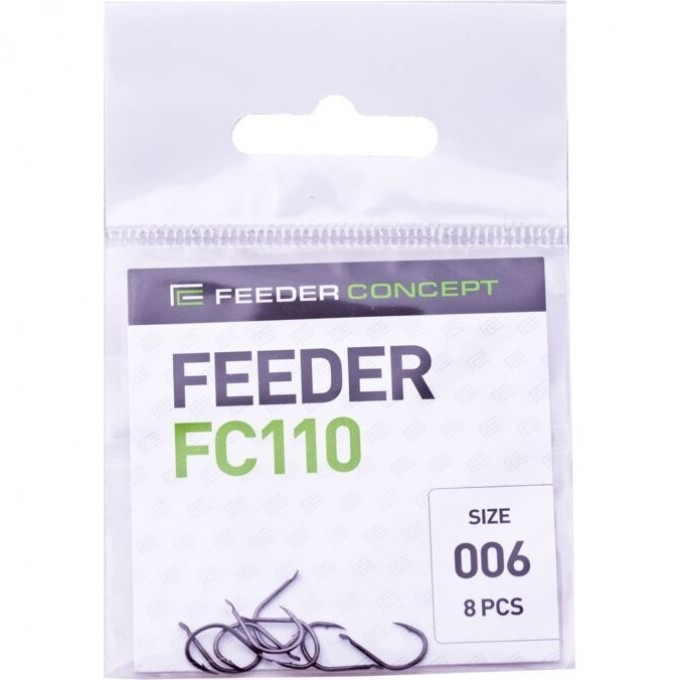 Крючки FEEDER CONCEPT Feeder серия FC110 №6, уп. 8шт FC110-006 Крючки FEEDER CONCEPT Feeder серия FC110 №6, уп. 8шт FC110-006
