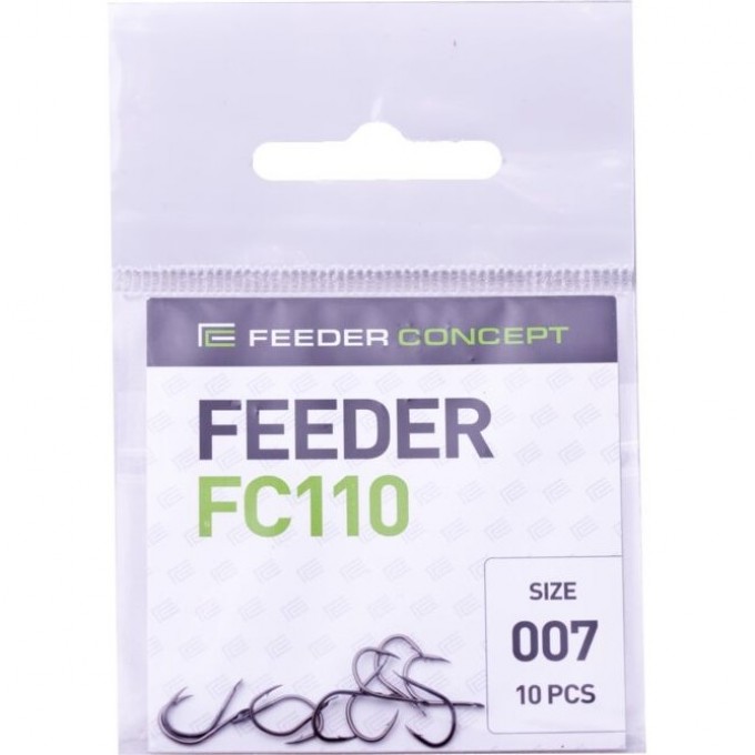 Крючки FEEDER CONCEPT Feeder серия FC110 №7, уп. 10шт FC110-007 Крючки FEEDER CONCEPT Feeder серия FC110 №7, уп. 10шт FC110-007